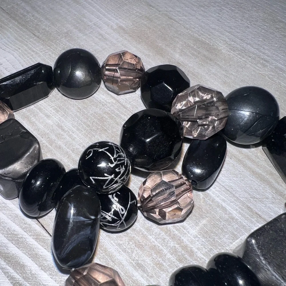 4 black bracelets
